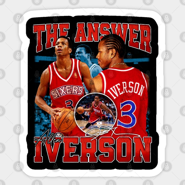 Allen Iverson The Answer Basketball Signature Vintage Retro 80s